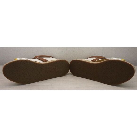 Tommy Hilfiger Women's Sz 8.5 Neutral Crochet Flatform Espadrille Sandals - Picture 4 of 11